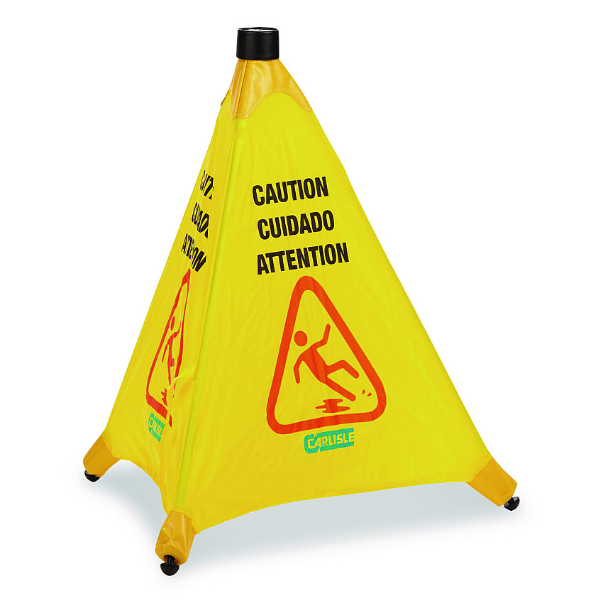 Carlisle Pop-Up Caution Cone, 18 x 22.25 x 20, Yellow (3694204)