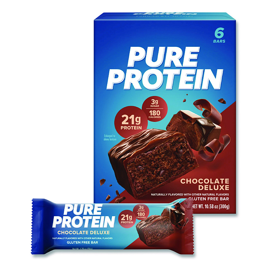 Balance Bar Pure Protein Bar, Chocolate Deluxe, 1.76 oz Bar, 6/Box (NRN13809)