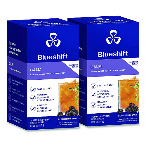 Blueshift Calm Blackberry Sage Drink Mix, 0.23 oz Packets, 10/Pack, 2 Packs/Carton (60004168)