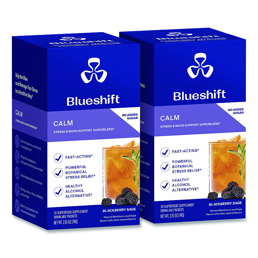 Blueshift Calm Blackberry Sage Drink Mix, 0.23 oz Packets, 10/Pack, 2 Packs/Carton (60004168)