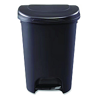 Rubbermaid Classic Step-On Trash Can, 13 gal, Resin, Black (1843028)