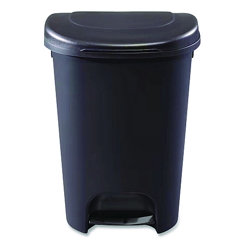 Rubbermaid Classic Step-On Trash Can, 13 gal, Resin, Black (1843028)