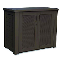 Rubbermaid Bridgeport Storage Cabinet, 16.44 cu ft, 4 ft x 2 ft x 3 ft, Black Oak (1889849)