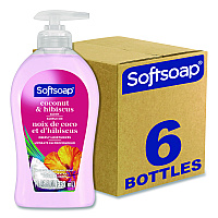 Softsoap Liquid Hand Soap Pumps, Coconut and Hibiscus Scent, 11.25 oz, 6/Carton (US07157ACT)