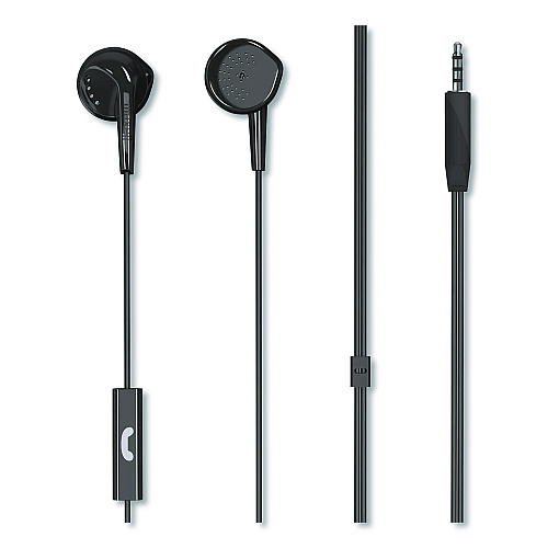 Maxell EB95 Wired Earbuds with Mic, Black (199846)