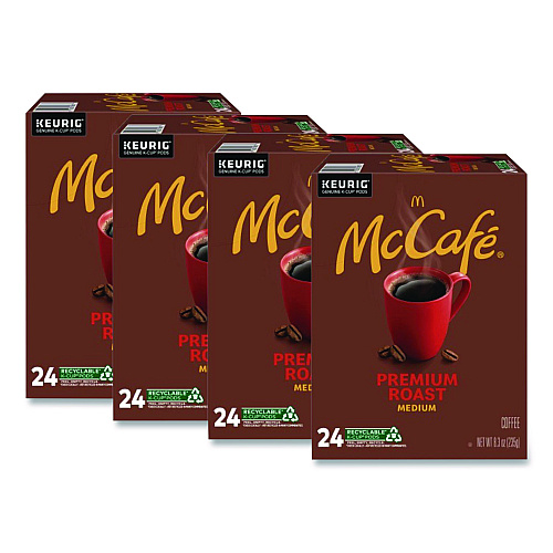 McCafe Premium Roast K-Cup, 24/Box, 4 Boxes/Carton (7465CT)