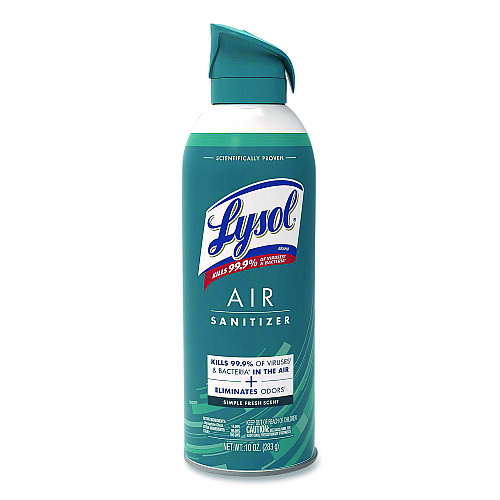 Lysol&reg; Air Sanitizer & Odor Eliminator Spray, Fresh Scent, 10 oz. Aerosol Spray (99350EA)