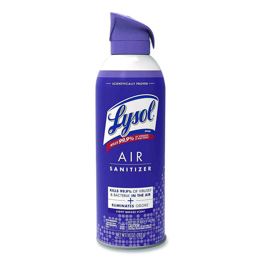 Lysol&reg; Air Sanitizer Spray, Light Breeze, 10 oz Aerosol Spray (99394EA)