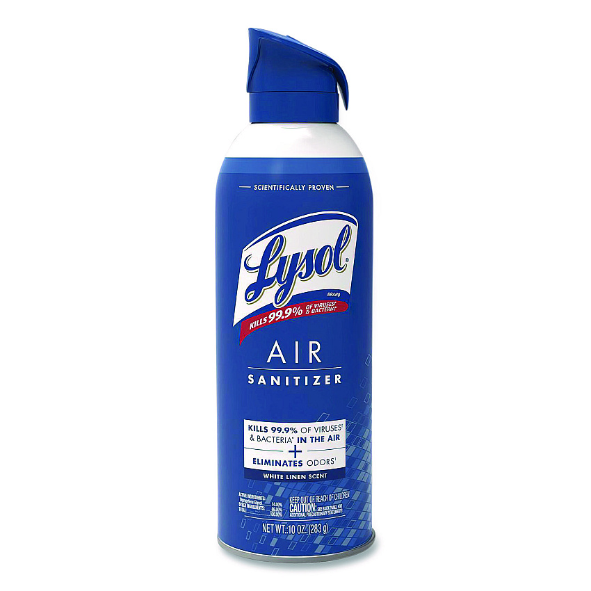 Lysol&reg; Air Sanitizer Spray, White Linen Scent, 10 oz Aerosol Spray (99351EA)