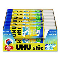 Staedtler Glue Stick, 21 g, Applies Blue, Dries Clear, 12/Pack (9U9960202)