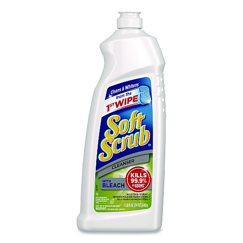 Soft Scrub&reg; Cleanser with Bleach, 24 oz Bottle, 8/Carton (DIA07222)