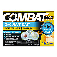 Combat Max 2-in-1 Ant Bait, 0.84 oz, 4 Bait Stations (07172EA)