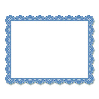 Geographics Award Certificates, 8.5 x 11, White with Braided Blue Border, 25/Pack (40725OD)
