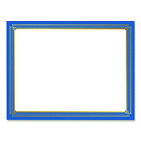 Geographics Tree Free Award Certificates, 8.5 x 11, White with Elegant Blue/Gold Border, 15/Pack (49949)
