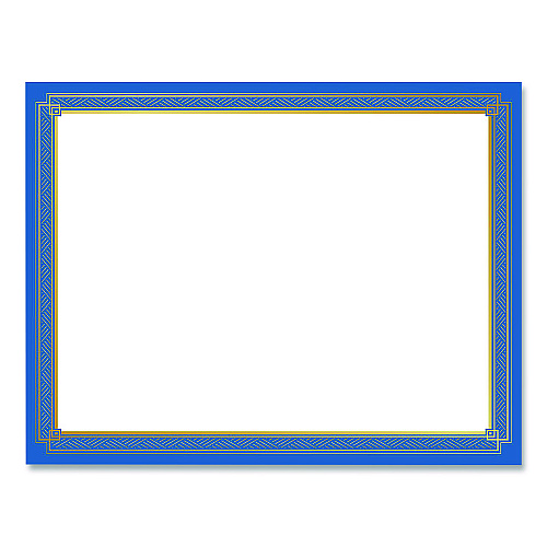 Geographics Tree Free Award Certificates, 8.5 x 11, White with Elegant Blue/Gold Border, 15/Pack (49949)