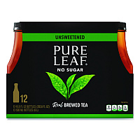 Pure Leaf Iced Tea, Unsweetened, 18.5 oz, 12/Carton (134072CT)