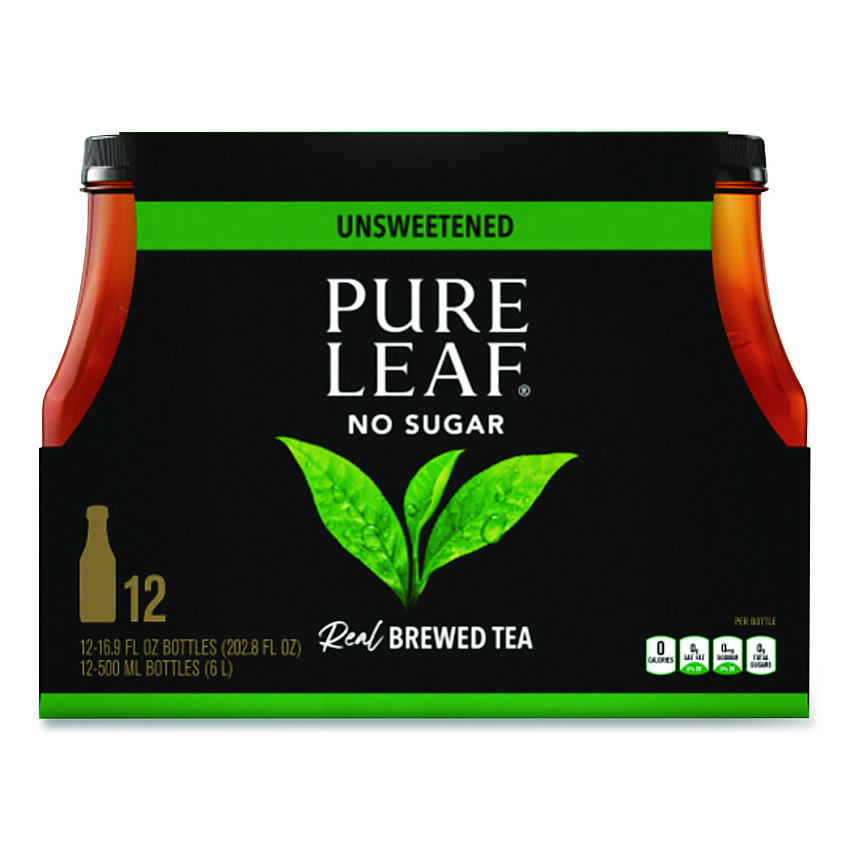 Pure Leaf Iced Tea, Unsweetened, 18.5 oz, 12/Carton (134072CT)