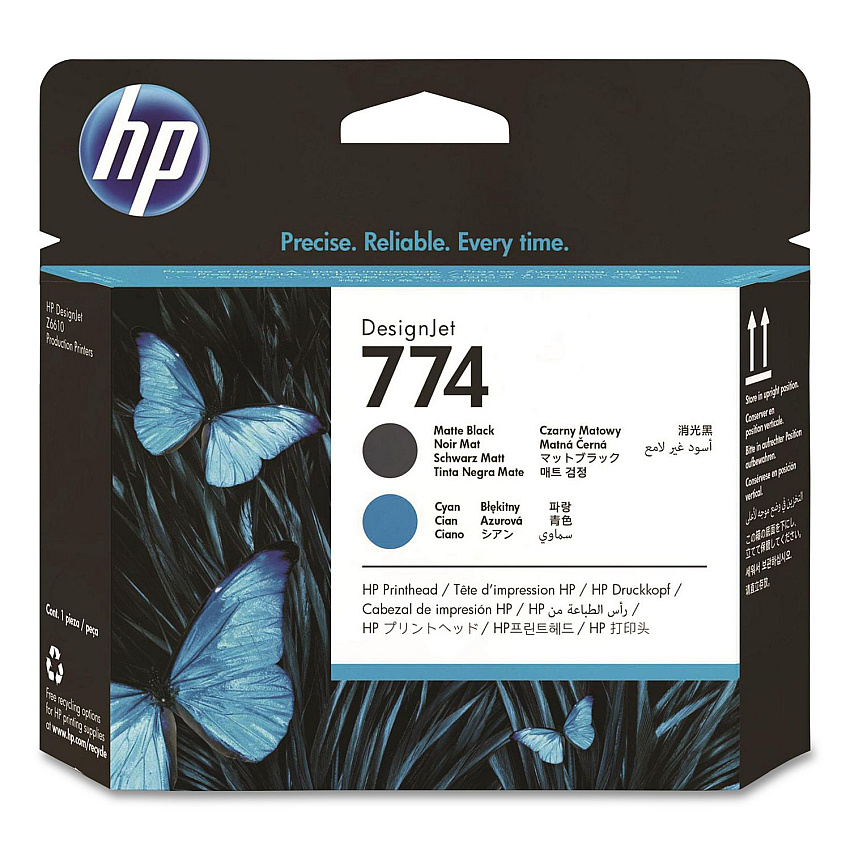 HP 774, (P2W01A), Printhead, Black/Cyan
