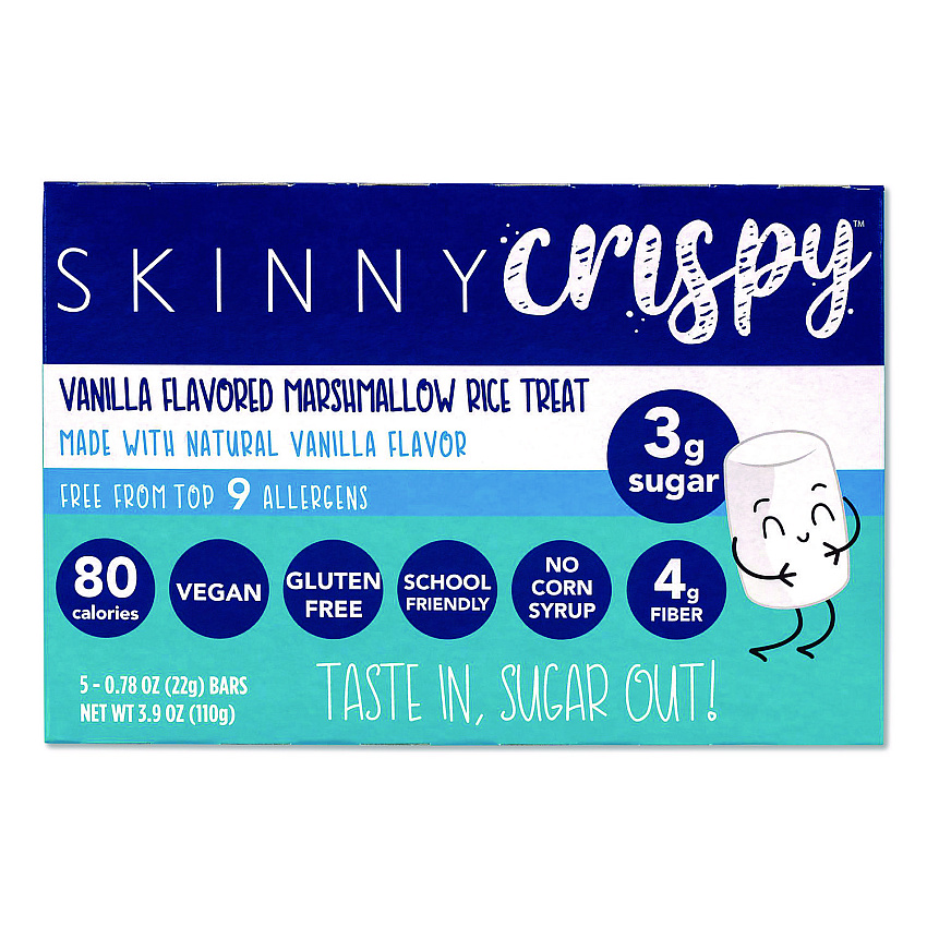 Crispy Treat, Vanilla, 0.78 oz Bars, 5 Bars/Pack, 3 Packs/Carton
