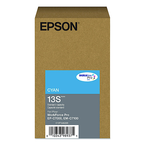 Epson T13S220 (T13S) DURABrite Pro Ink, 1,700 Page-Yield, Cyan