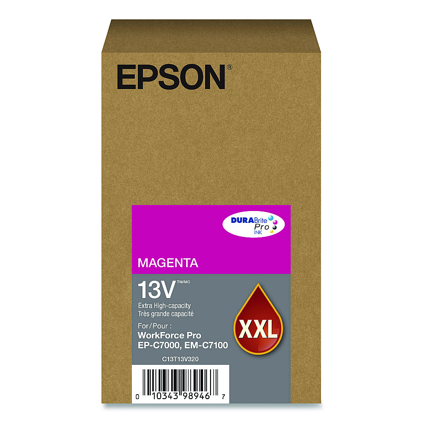 Epson T13V320 (T13V) DURABrite Pro Extra High-Yield Ink, 8,000 Page-Yield, Magenta
