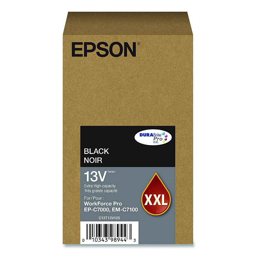 Epson T13V120 (T13V) DURABrite Pro Extra High-Yield Ink, 11,500 Page-Yield, Black