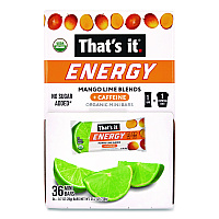 Organic Energy Bars, Mango Lime, 0.7 oz Bar, 36/Box