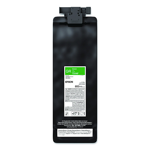 Epson T51NF20 (T51N) UltraChrome GS3 Eco-Solvent Ink, 800 mL, Green