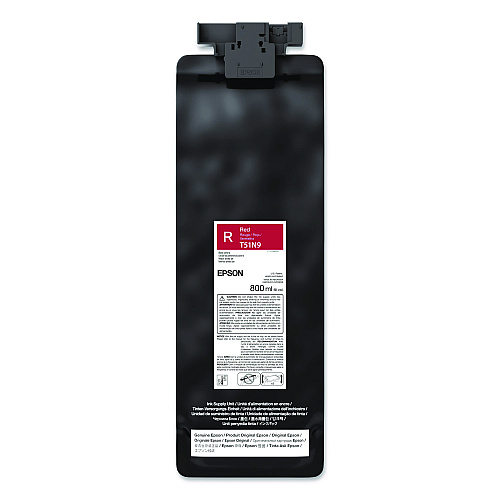Epson T51N920 (T51N) UltraChrome GS3 Eco-Solvent Ink, 800 mL, Red