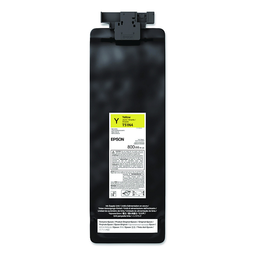 Epson T51N420 (T51N) UltraChrome GS3 Eco-Solvent Ink, 800 mL, Yellow