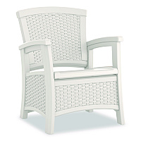 Suncast Elements Club Chair with Storage, Supports Up to 300 lb, 17