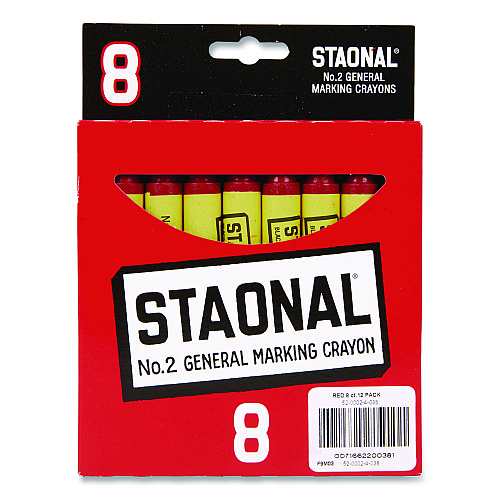 Crayola Staonal Marking Crayons, Red, 8/Box (520002038)
