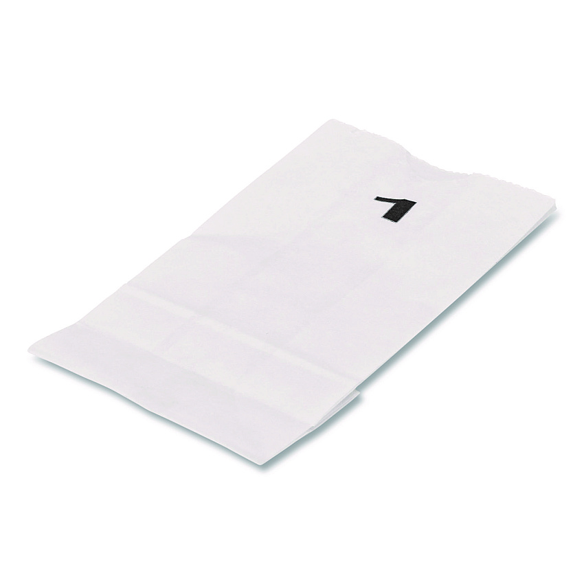 Grocery Paper Bags, 1# Size, 30 lb Weight Capacity, 3.5" x 2.25" x 6.63", White, 500/Bundle
