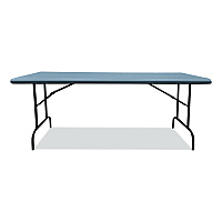 AbilityOne 7105017246313, SKILCRAFT Rectangular Folding Table, 60w x 30d x 29h, Charcoal Gray Top, Gray Base/Legs