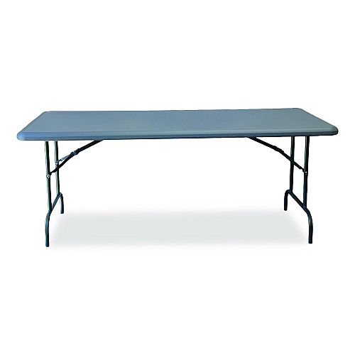 AbilityOne 7105017246807, SKILCRAFT Rectangular Folding Table, 72w x 30d x 29h, Charcoal Gray Top, Gray Base/Legs
