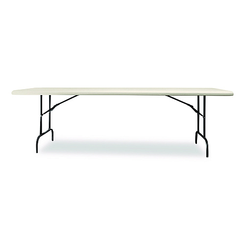 AbilityOne 7105017241198, SKILCRAFT Rectangular Folding Table, 96w x 30d x 29h, Platinum Gray Top, Gray Base/Legs