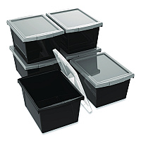 Storex Storage Bin with Lid, 4 gal, 11.25