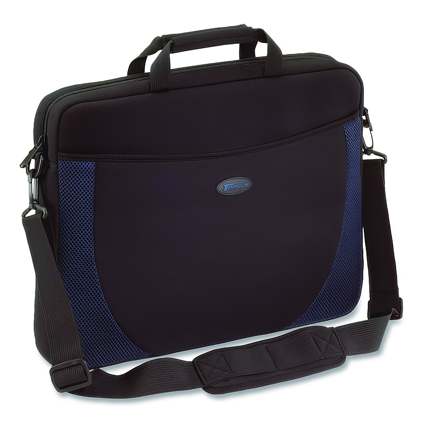 Targus Horizontal Slipcase, Fits Devices Up to 17", Neoprene, 17.25 x 4 x 13, Black/Blue (CVR21710)