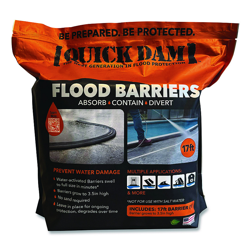Quick Dam Flood Barriers, 6" x 17 ft x, 3.5", 1 Barrier (QD6171)