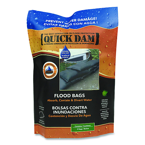 Quick Dam Flood Bags, 12" x 24" x 3.5", 2/Pack (QD12242)