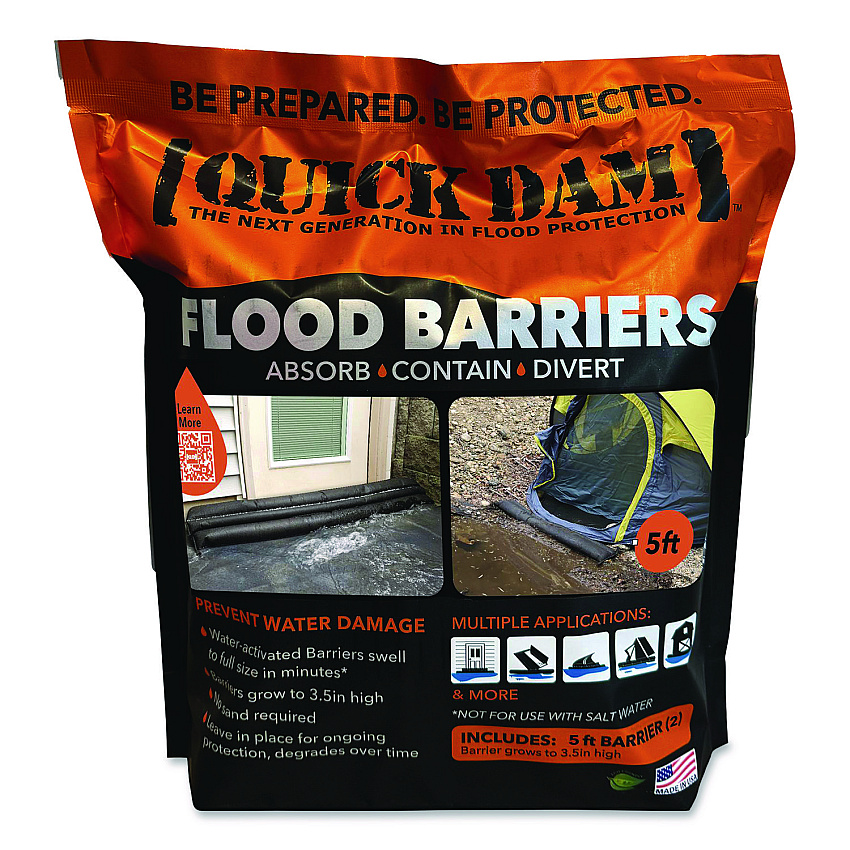Quick Dam Flood Barriers, 6" x 5 ft x 3.5", 2/Pack (QD652)