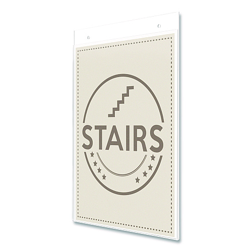 Deflecto Anti-Glare Wall Mount Sign Holder, 8.5 x 11, Clear (878201)
