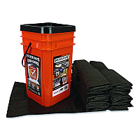 Quick Dam Outdoor Grab and Go Bucket Kit, (1) Bucket, (20) Flood Bags (QDGGFB20)