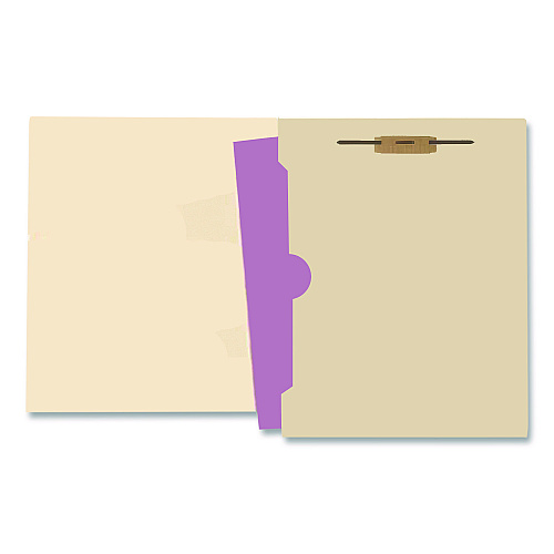 Medical Arts Press Full Pocket End Tab Fastener Folders, 0.75" Expansion, 1 Fastener, Letter Size, Manila, 50/Box (50664)
