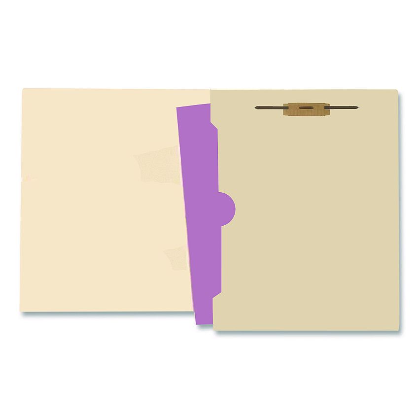 Medical Arts Press Full Pocket End Tab Fastener Folders, 0.75" Expansion, 1 Fastener, Letter Size, Manila, 50/Box (50664)