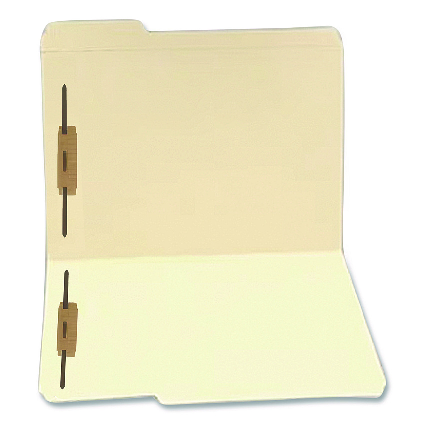 Medical Arts Press Heavy-Duty Top Tab Fastener Folders, 1/3 Cut, 0.75" Expansion, 2 Fasteners, Letter Size, Manila Exterior, 50/Box (52327)