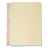 Medical Arts Press Standard Side-Flap Classification Folder Dividers, 1 Fastener, Letter Size, Manila, 100/Box (52411)