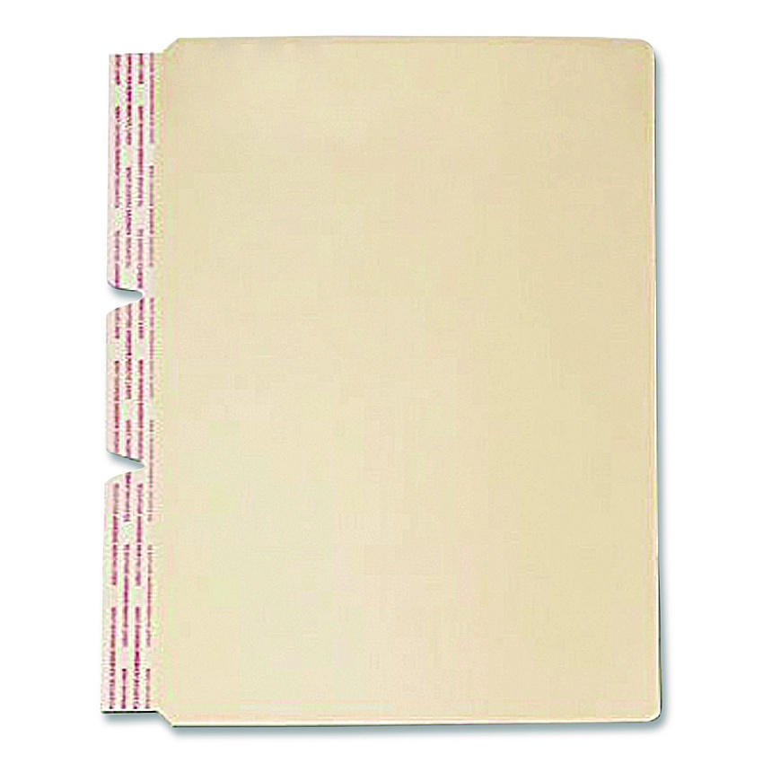 Medical Arts Press Standard Side-Flap Classification Folder Dividers, 1 Fastener, Letter Size, Manila, 100/Box (52411)