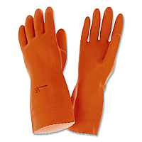 Ansell Alphatech 87-208 Heavyweight Gloves, Large, Orange, 144 Pairs/Carton (2089CT)