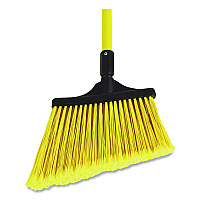 Nexstep Commercial Products MaxiSweep Angle Broom With Fiberglass Handle, 57" Overall Length, Yellow/Black (91355)